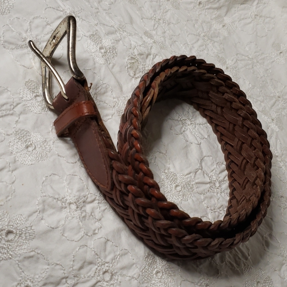 Fossil genuine braided leather woman belt S